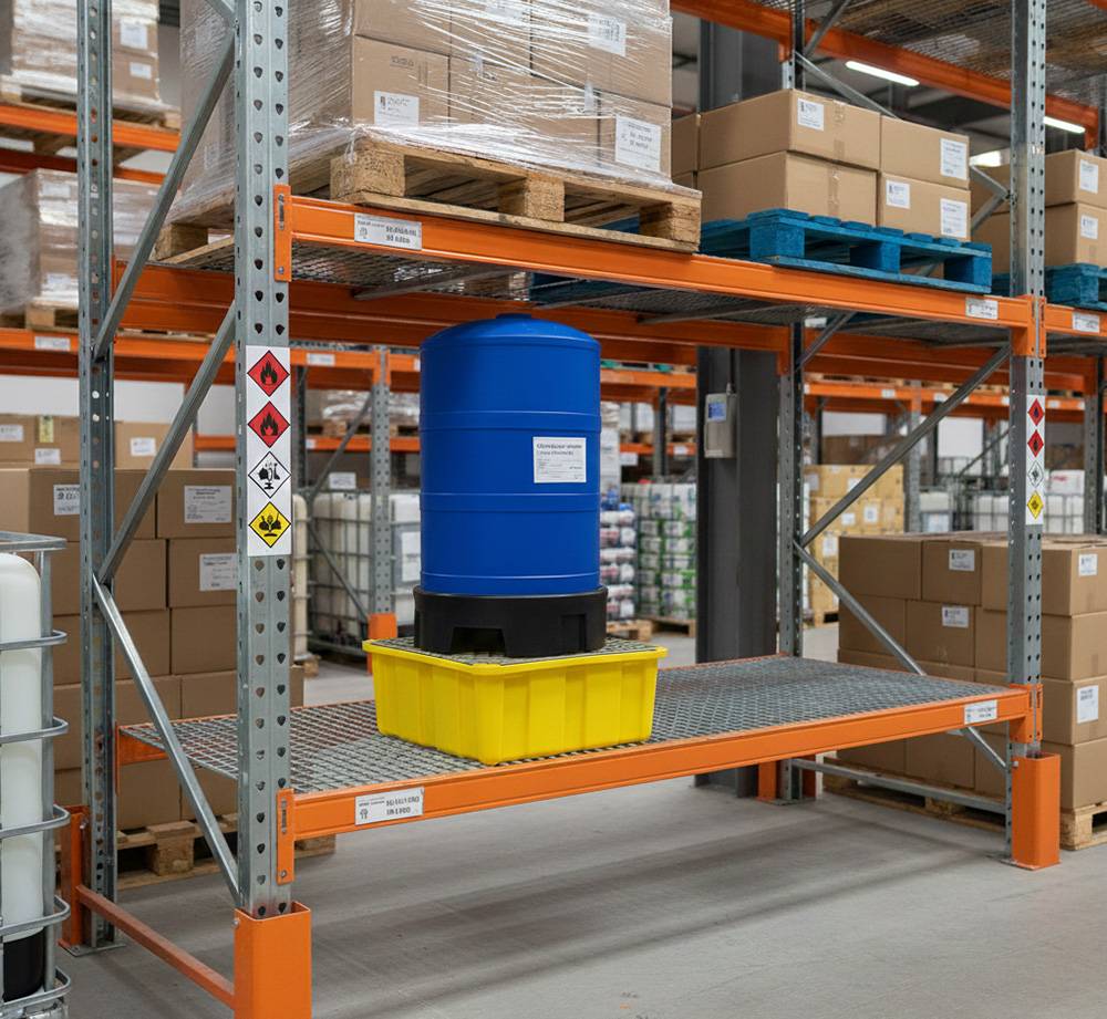 Bac de rétention pour bidons 85l avec caillebotis-plast'up rotomoulage - Image 4