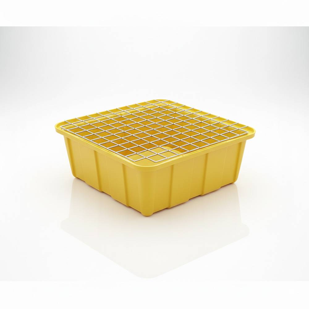 Bac de rétention pour bidons 85l avec caillebotis-plast'up rotomoulage - Image 1