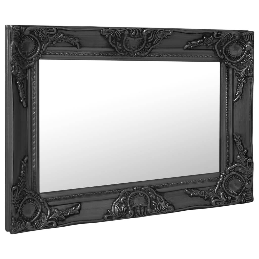 Maison Chic - Miroir mural - Miroir décoratif style baroque 60x40 cm noir - Image 1