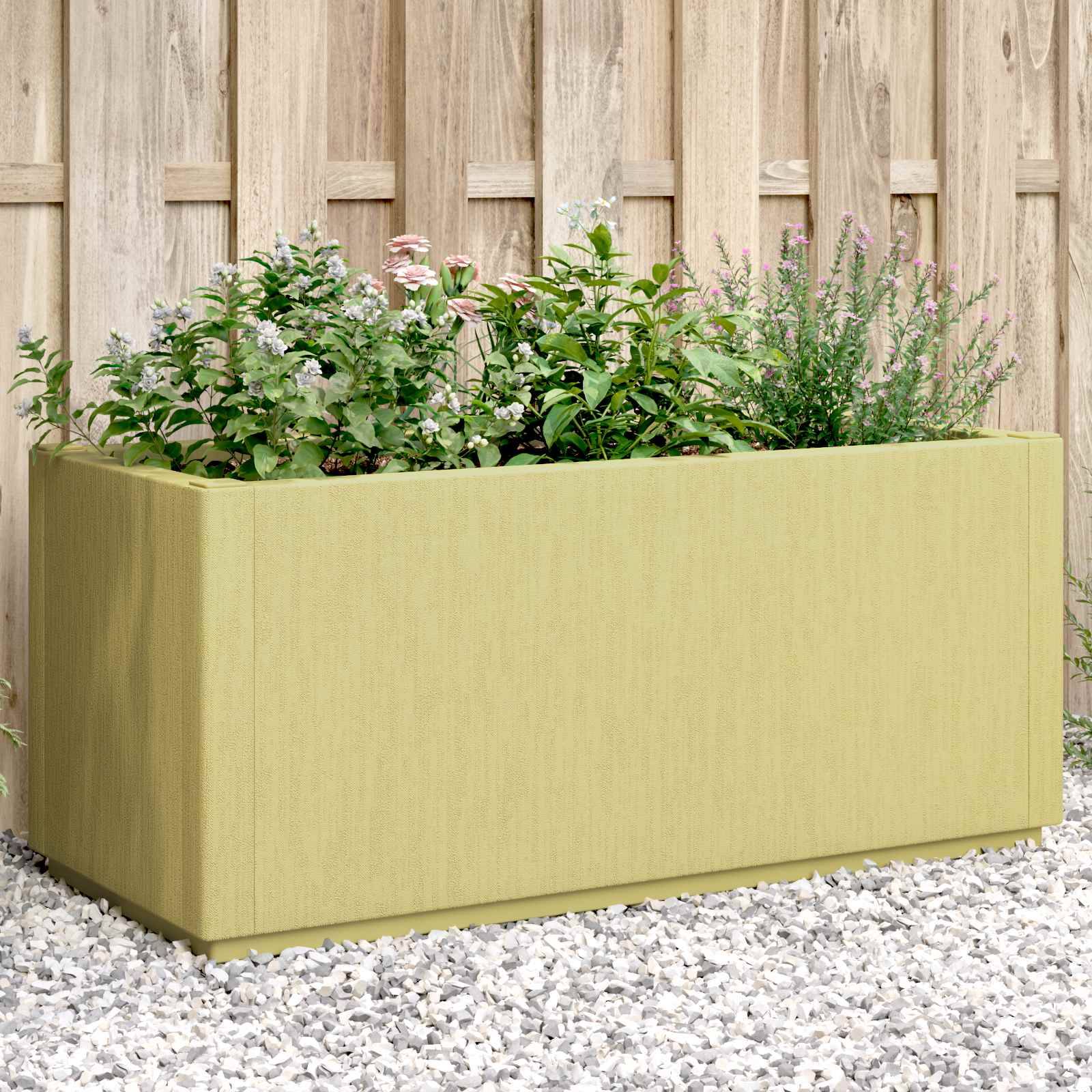 ComfortXL - Grande Jardinière Rectangulaire 80L PP Vert pour Jardin et Balcon Bac à Fleurs - ComfortXL Outdoor Living - Image 3