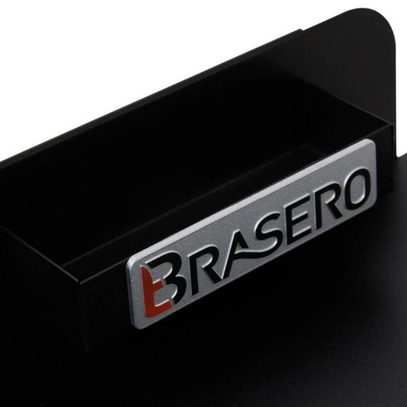 Brasero - Barbecue charbon Valencia - BRASERO - Grille de 54 x 48 cm réglable en hauteur - Chariot équipé, plan de travail - Imagen 9