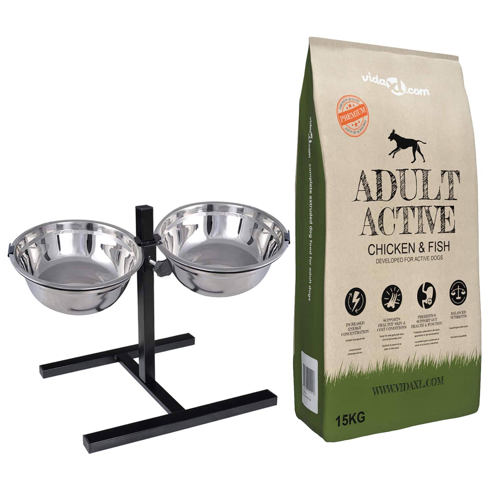 Vidaxl - Support de nourriture et bol avec nourriture pour chien vidaXL 3053621 - Image 1