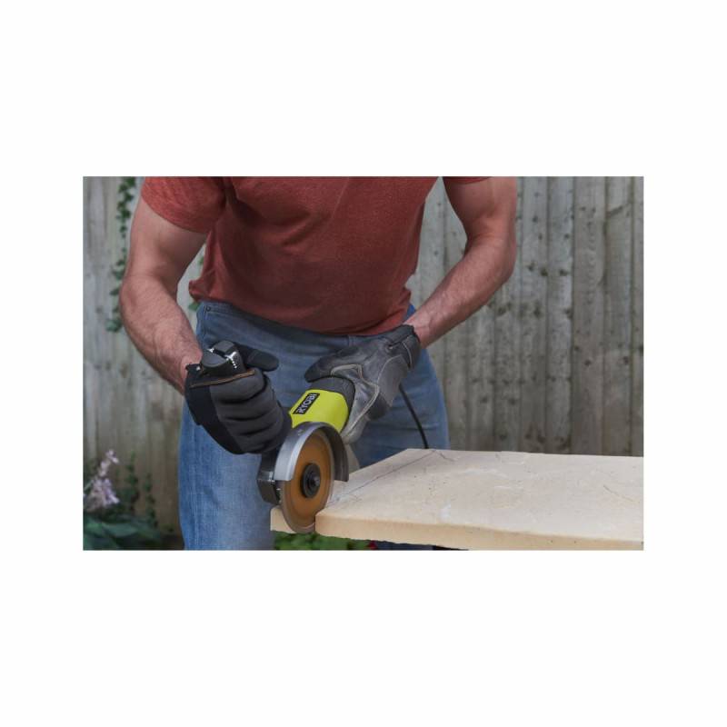 Ryobi - Meuleuse d'angle RYOBI 800W 125mm - 1 disque diamant - 5 disques à ébarber - Toolbox RAG800-125TA6 - Image 4