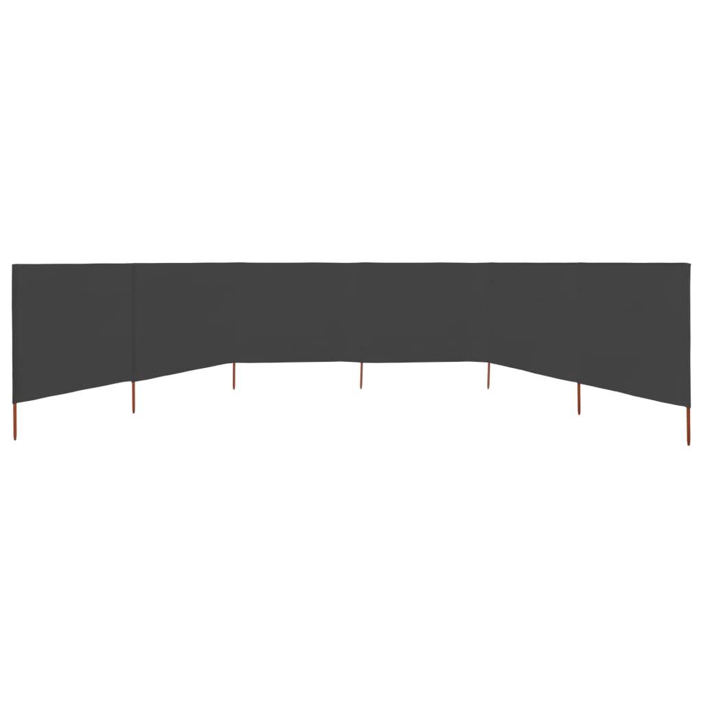 Helloshop26 - Brises-vue paravent 6 panneaux tissu 800 x 120 cm anthracite - Imagen 3