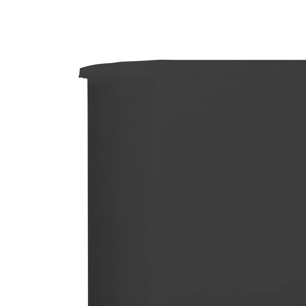 Helloshop26 - Brises-vue paravent 6 panneaux tissu 800 x 120 cm anthracite - Imagen 4