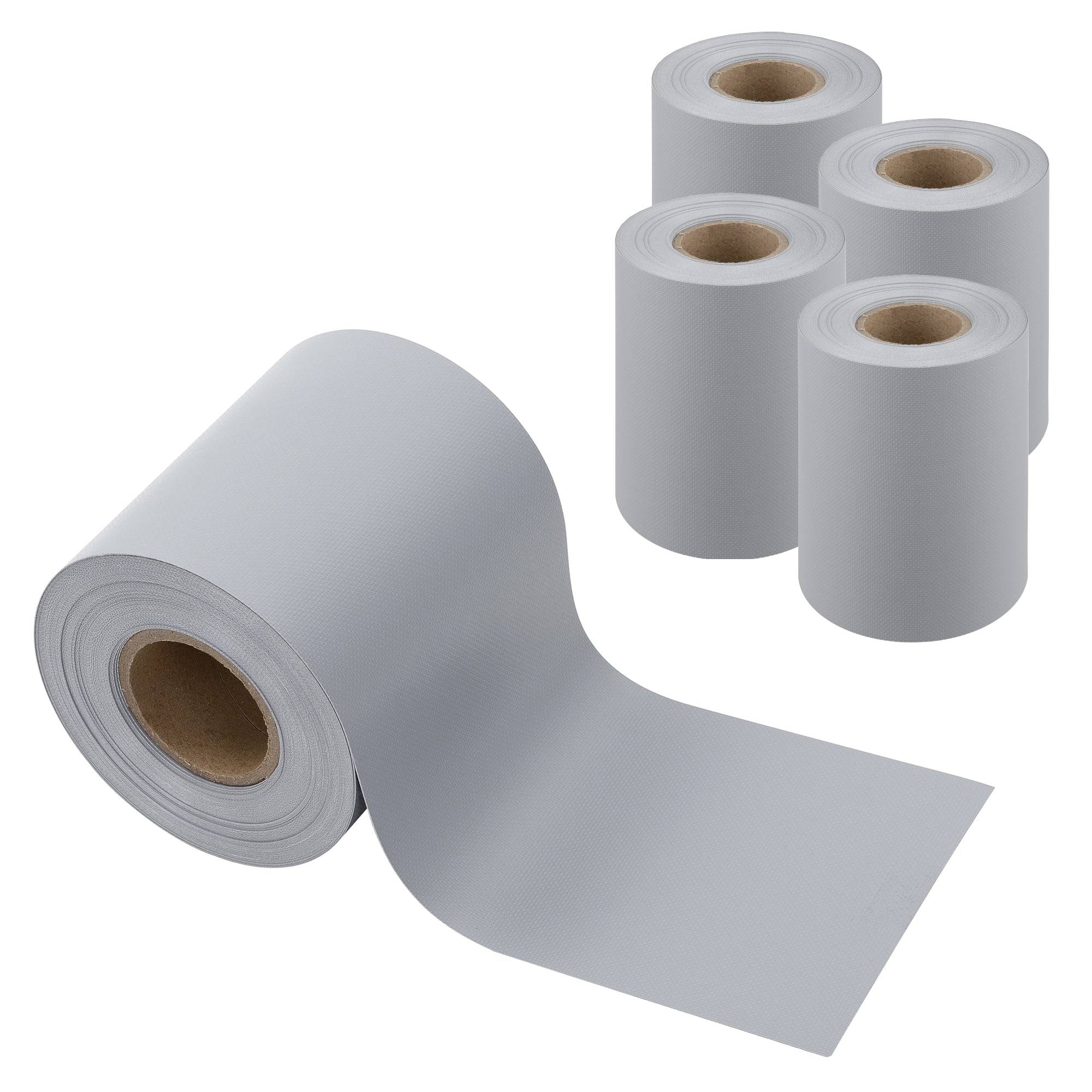 Helloshop26 - Lot de 4 bandes de brise-vue PVC 140 m x 19 cm 26,6 m² gris clair - Imagen 1