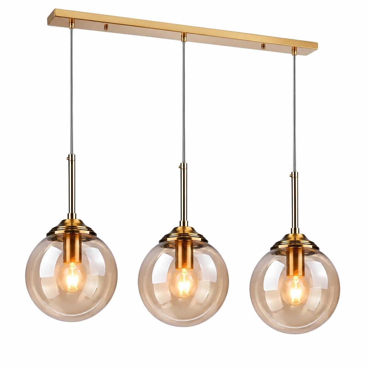 Suspension Industrielle 3 Lampes Verre Sphérique Métal Cuivre
(54 caractères) - Image 1