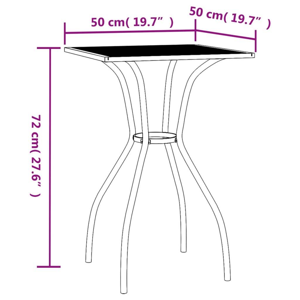 Table bois composite  Ikast Anthracite  50 X 50 X 72 cm  - P87209A - Image 6