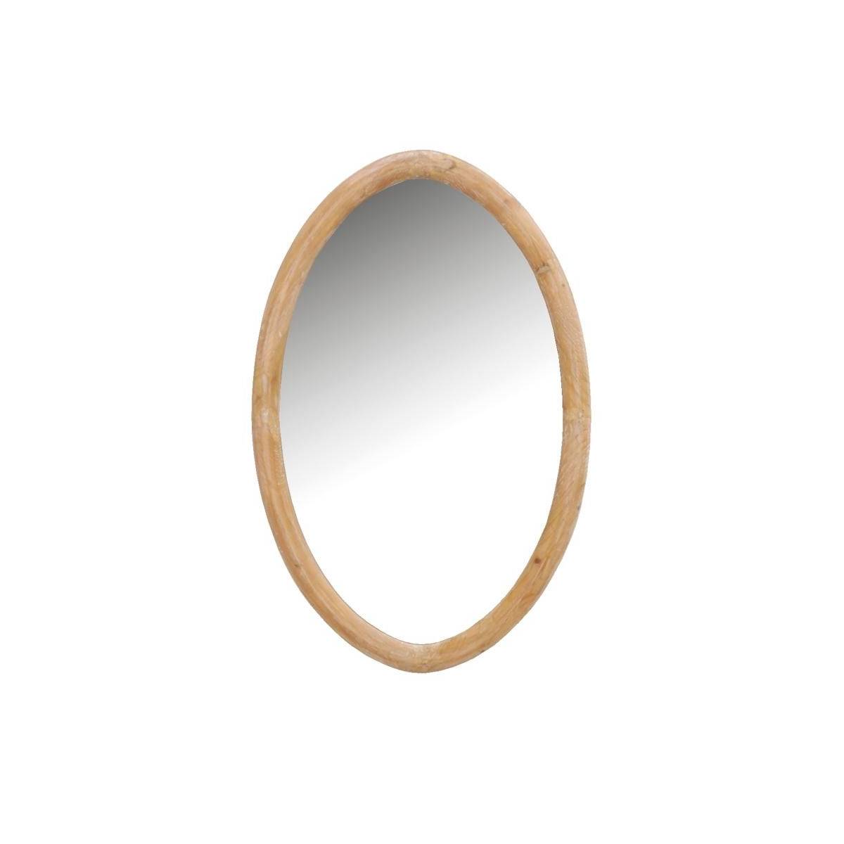 Aubry Gaspard - Miroir ovale en bois naturel - Imagen 1