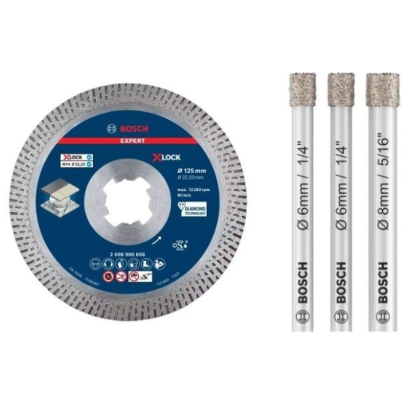 Kit Disque & forets Céramique + marqueur - 5 pièces - BOSCH - 0615997678 - Image 2