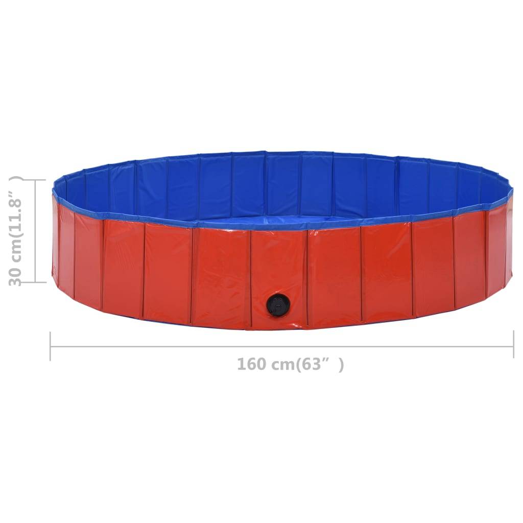 Vidaxl - Piscine pliable pour chiens Rouge 160x30 cm PVC vidaXL 170824 - Imagen 3