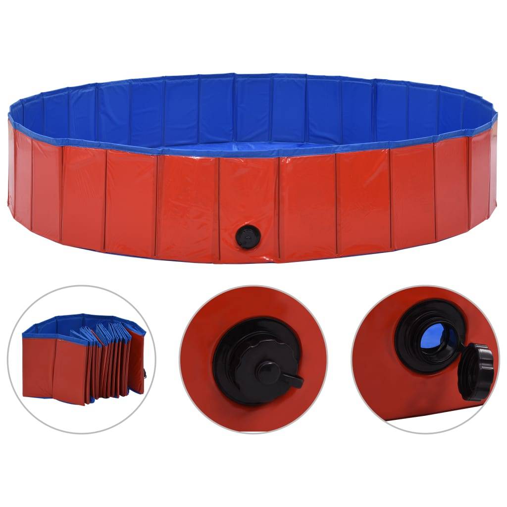 Vidaxl - Piscine pliable pour chiens Rouge 160x30 cm PVC vidaXL 170824 - Imagen 2