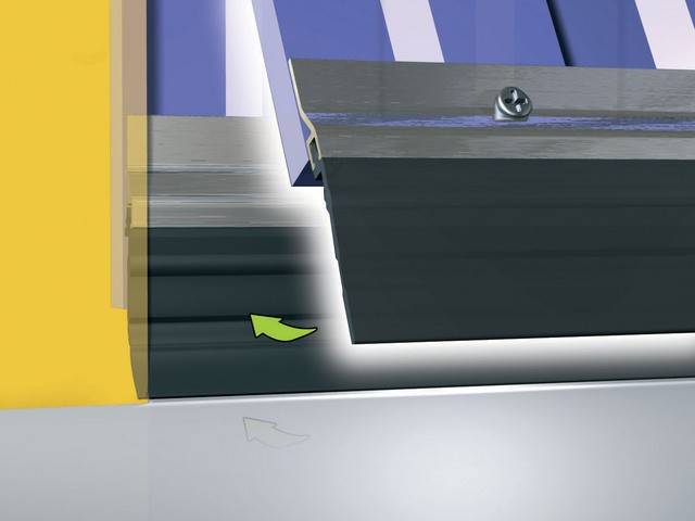 PROFILE ADS-GL BAVETTE PVC NOIR 2.5M - Imagen 1