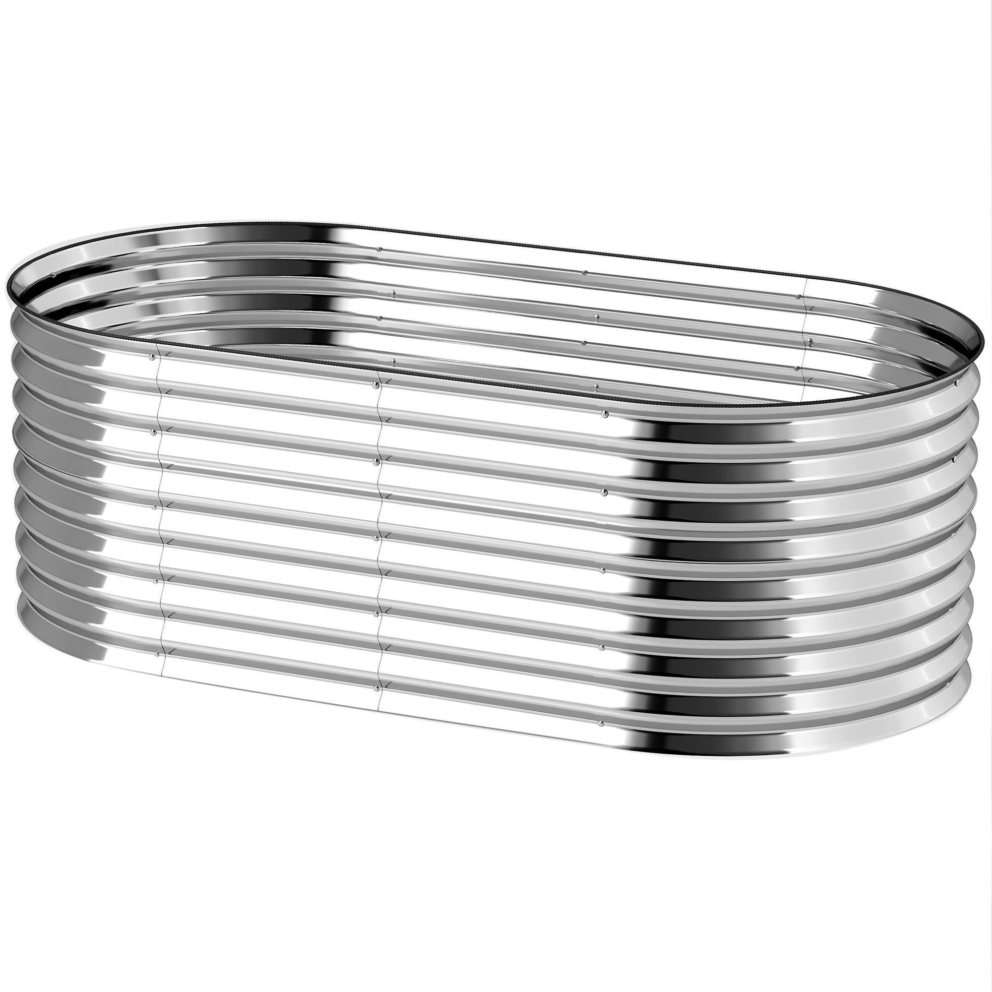 PANGIVO - Carré potager acier galvanisé argent 160 x 80 x 56 cm - PANGIVO - Image 2