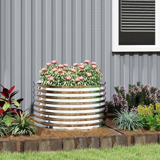 PANGIVO - Carré potager acier galvanisé argent 160 x 80 x 56 cm - PANGIVO - Image 10