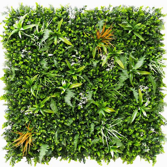 Haie vegetale artificielle ultra-realiste Savane MGS Plaque de 1M x 1M - Image 1