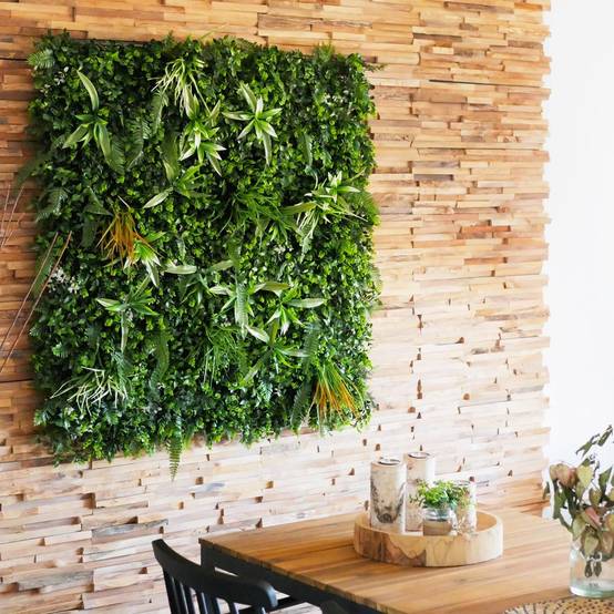 Haie vegetale artificielle ultra-realiste Savane MGS Plaque de 1M x 1M - Image 5