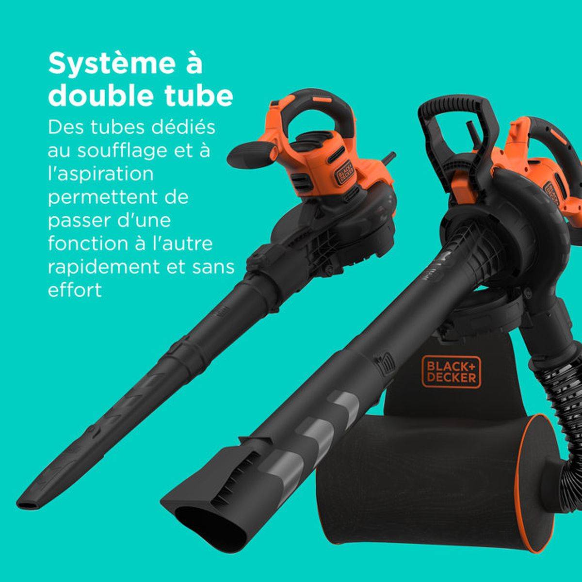 Black & Decker - Aspirateur souffleur électrique à fil + Souffleur option broyeur 3000W - Image 7