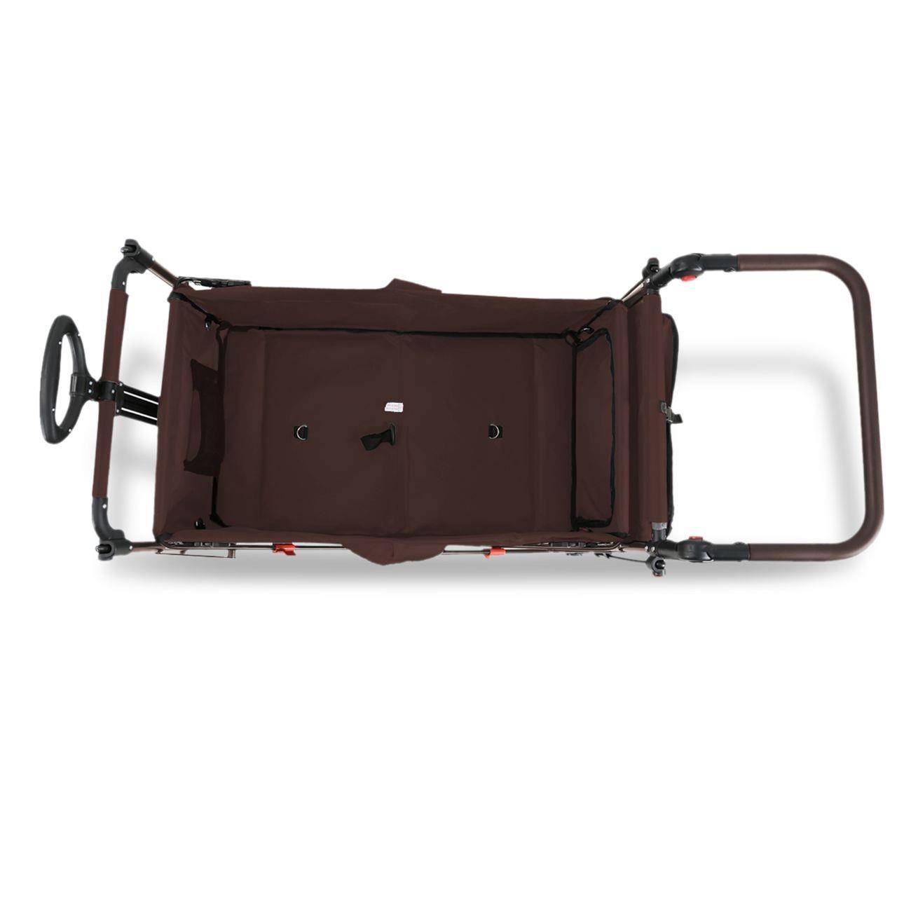 FUXTEC - FUXLIFE by FUXTEC Chariot à bras FX-CT800 Confort pliable - Marron | Chariot de transport avec toit ouvrant | Rallonge intérieure - Image 9
