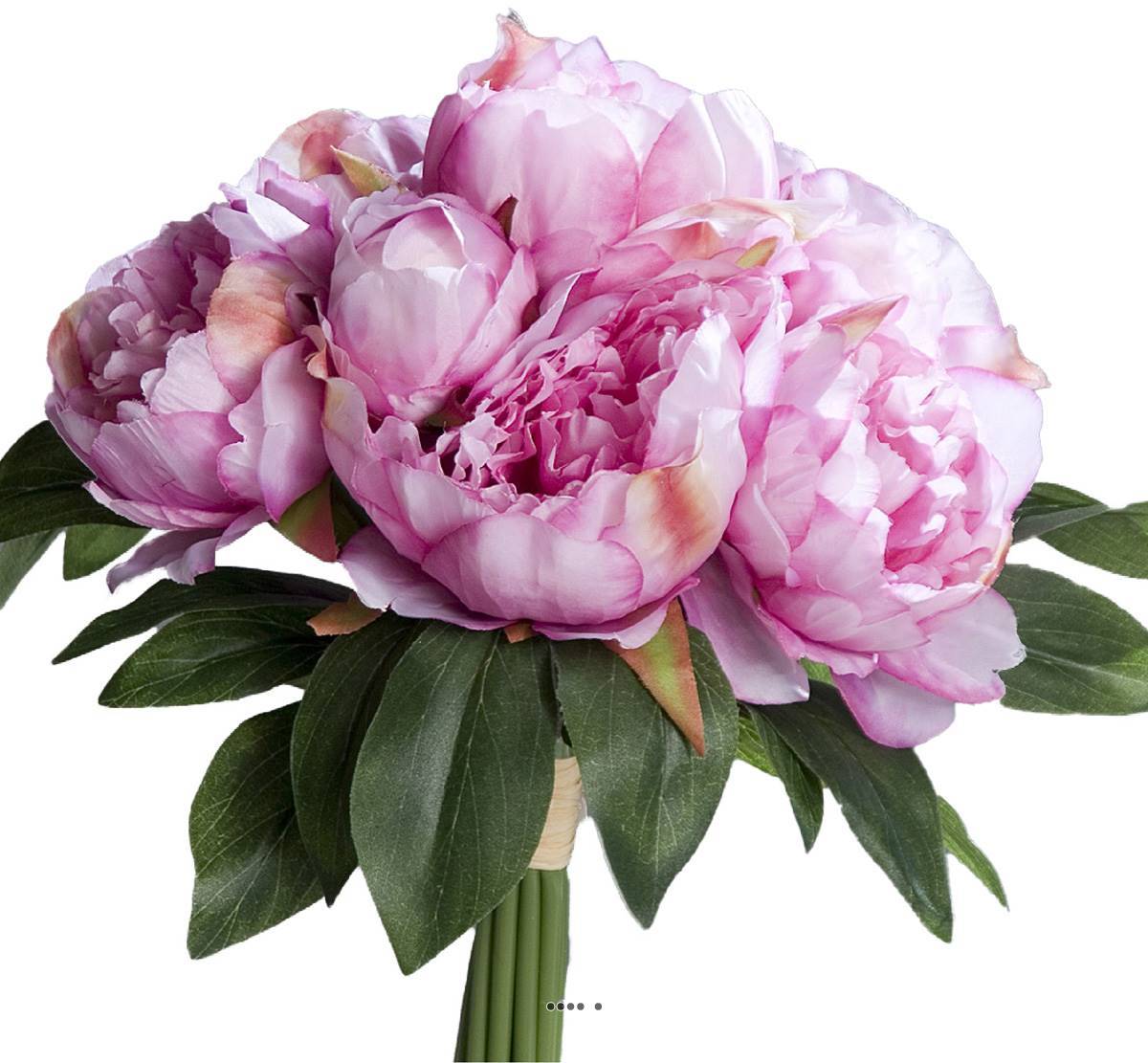 Artificielles - Bouquet de Pivoines artificielles Lavande 7 têtes Diametre 35 cm - couleur: Lavande - Imagen 1