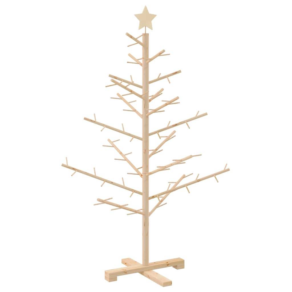 ComfortXL - Sapin de Noël en bois de pin massif Décoration scandinave Naturel 125 cm – ComfortXL Outdoor Living - Image 2