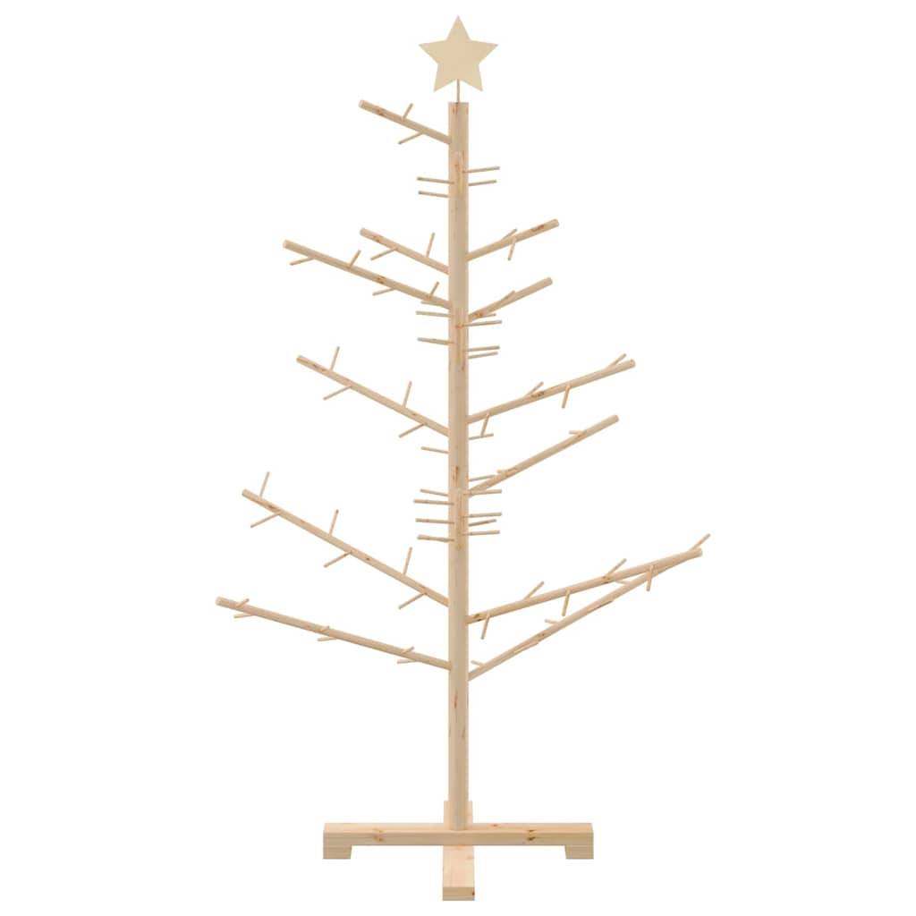 ComfortXL - Sapin de Noël en bois de pin massif Décoration scandinave Naturel 125 cm – ComfortXL Outdoor Living - Image 5