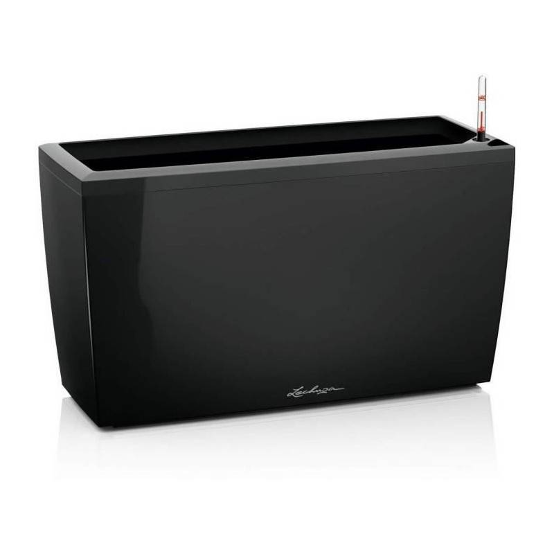Lechuza - Pot De Fleur Lechuza Cararo Premium - Kit Complet, Noir Brillant - Imagen 1