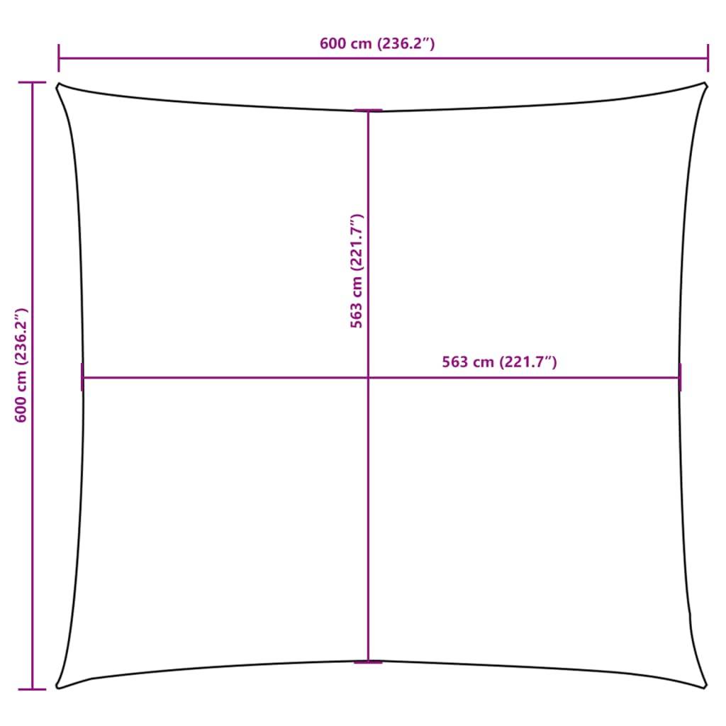 Voile de parasol tissu oxford noir 600 x 600 cm - PANGIVO - Image 10