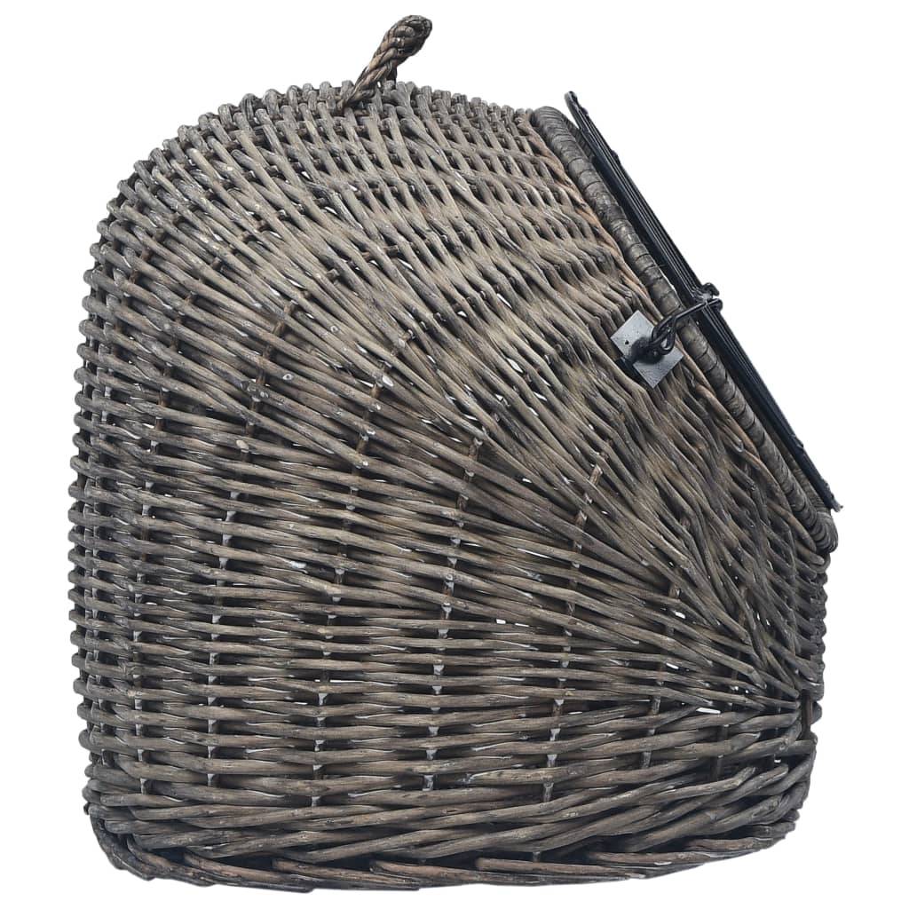 Vidaxl - Cage de transport pour chats Gris 50x42x40 cm Saule naturel vidaXL 170905 - Imagen 6