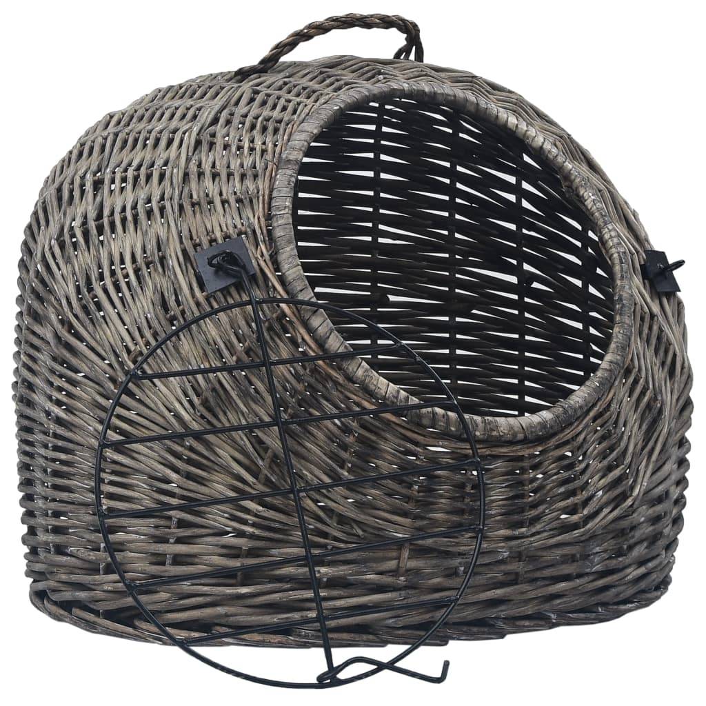 Vidaxl - Cage de transport pour chats Gris 50x42x40 cm Saule naturel vidaXL 170905 - Imagen 2