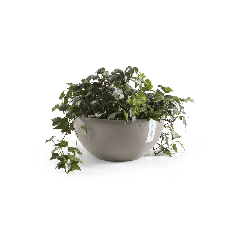 Ecopots - Pot Rond Brussels 35 Taupe - Ø 35 x H. 16,5 cm - 11,5 L ECOPOTS - Imagen 3