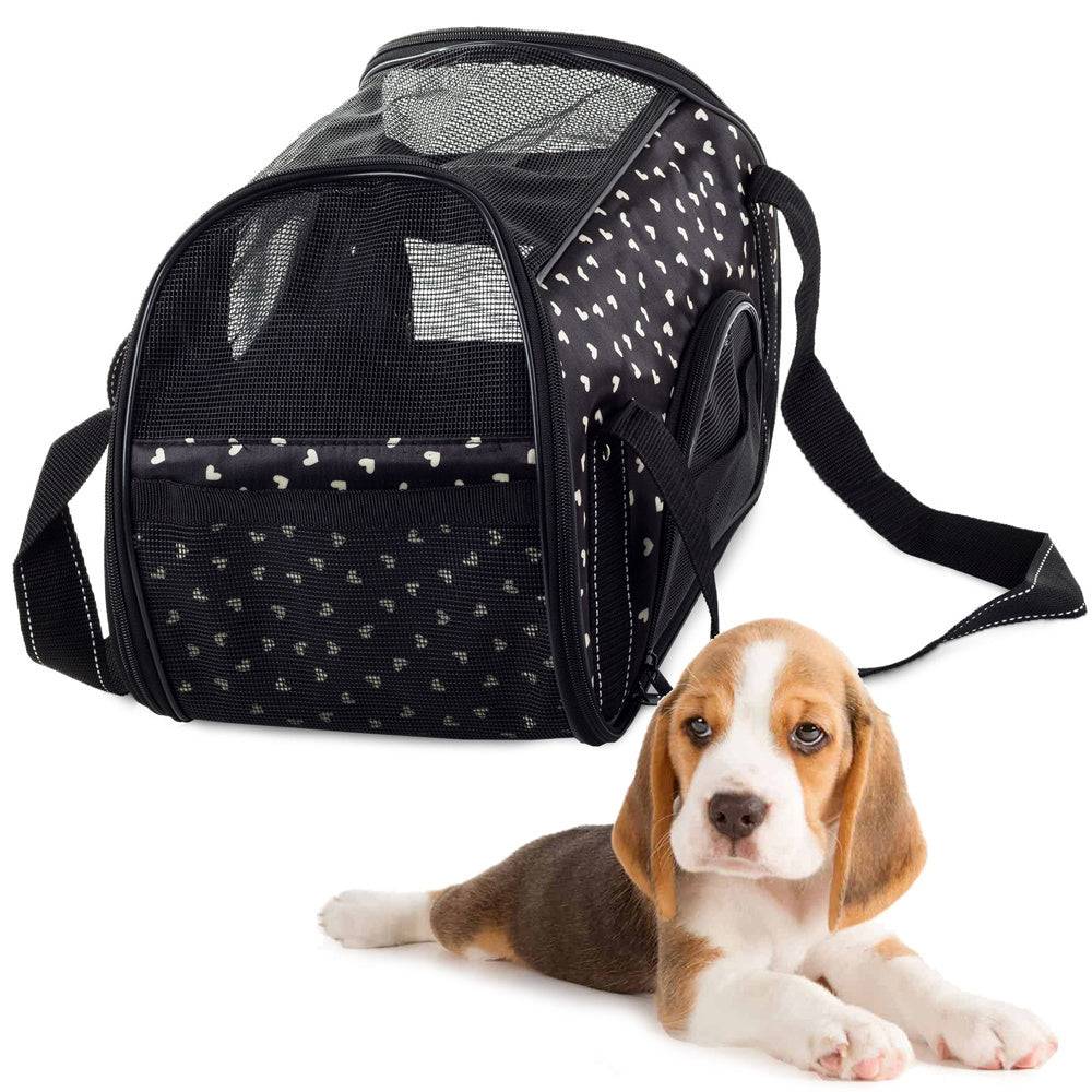 Sac de transport pour animaux Noir Taille : 41 cm x 23 cm x 27 cm