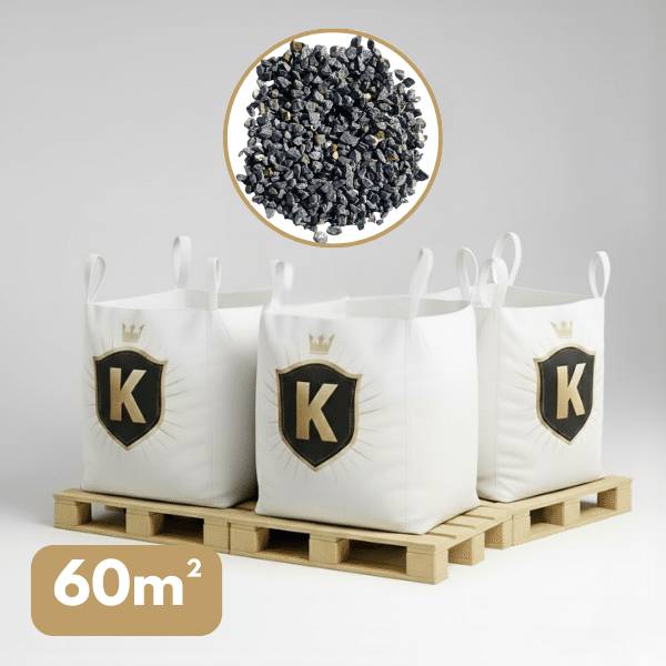 Gravillons concassés marbre bleu-gris 10/14 mm – Pack 3 Big Bag +/- 1,5T – 60 m² - Image 1