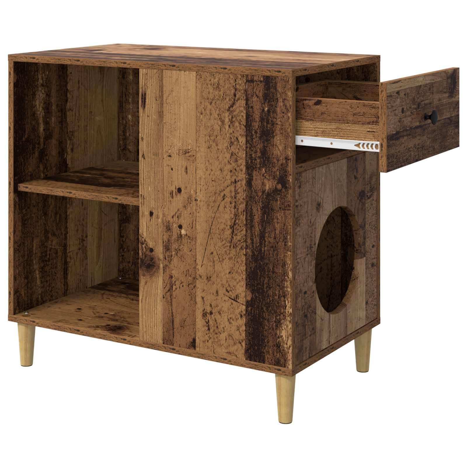 Vidaxl - Maison pour chat Bois ancien 72 x 42.5 x 70 cm vidaXL 8000687 - Image 6
