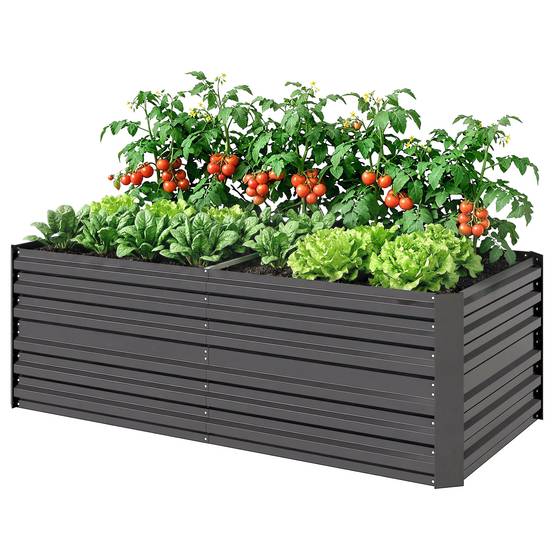 PANGIVO - Carré potager acier galvanisé gris 180 x 90 x 59 cm - PANGIVO - Image 2
