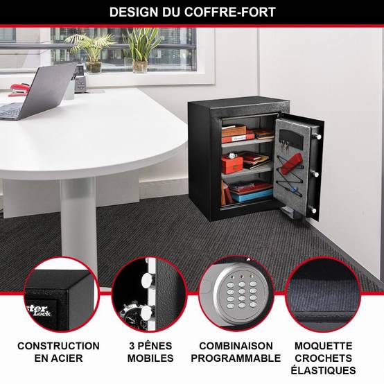Masterlock - Coffre-fort MASTERLOCK Combinaison électronique - 119L - T8-331ML - Image 5