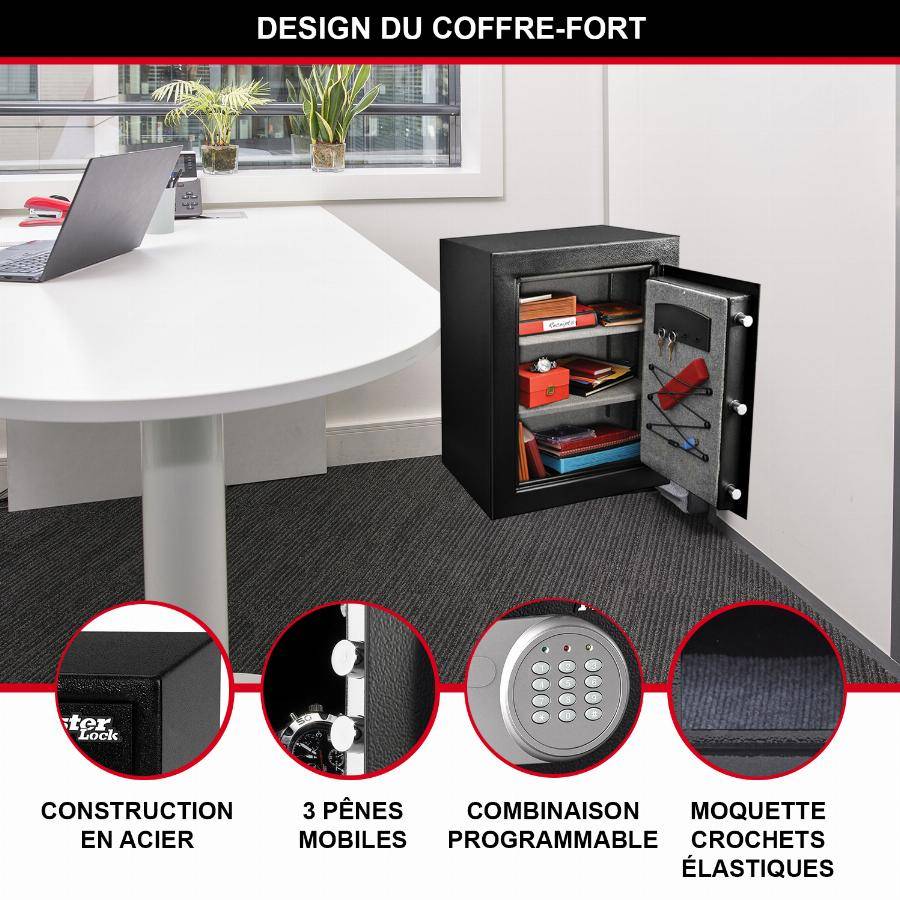 Masterlock - Coffre-fort MASTERLOCK Combinaison électronique - 119L - T8-331ML - Image 5
