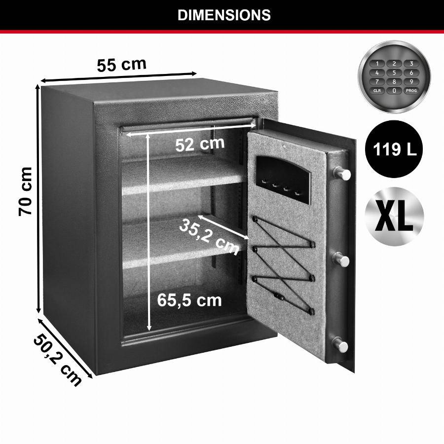 Masterlock - Coffre-fort MASTERLOCK Combinaison électronique - 119L - T8-331ML - Image 4