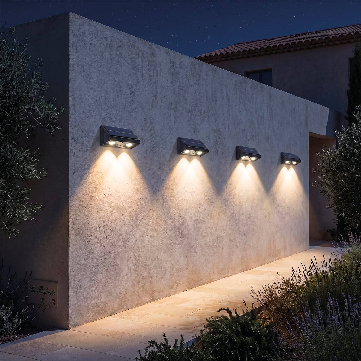 Lumisky - 4 Appliques murales solaires KYLA H6cm - Imagen 2