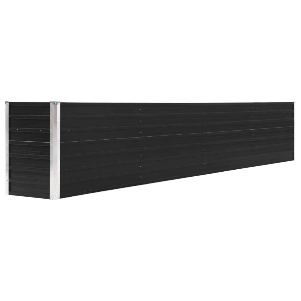 Helloshop26 - Jardinière lit surélevé plantes fleurs jardin acier galvanisé 320 x 40 x 45 cm anthracite - Imagen 1