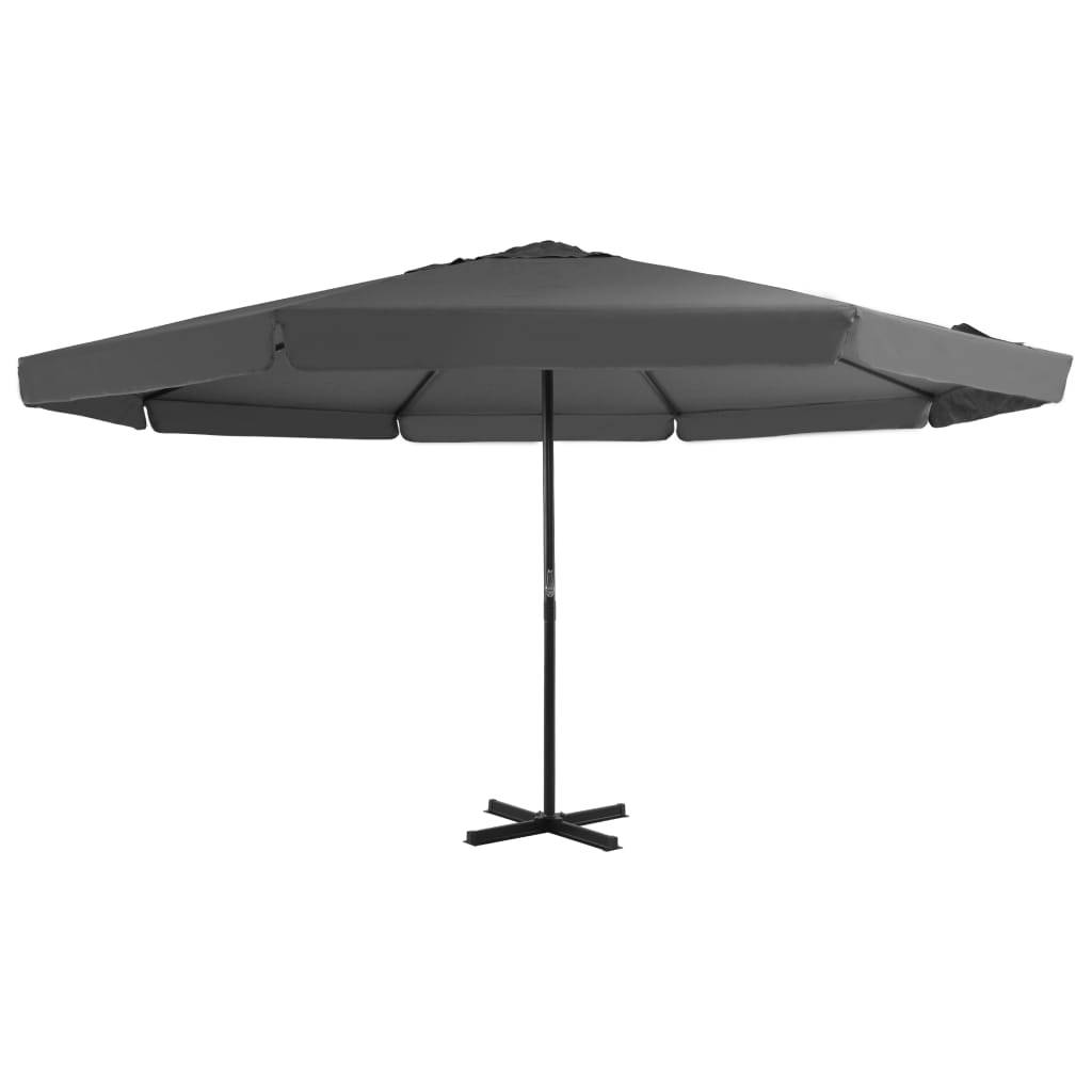 Helloshop26 - Parasol avec mât en aluminium 500 cm anthracite - Image 1