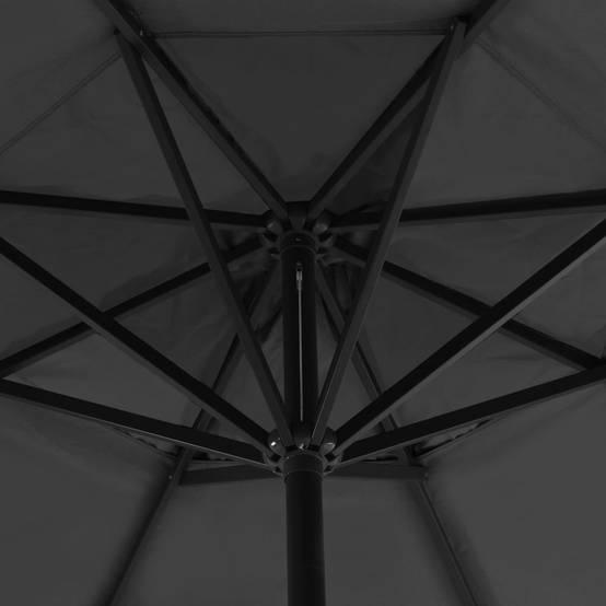 Helloshop26 - Parasol avec mât en aluminium 500 cm anthracite - Image 4