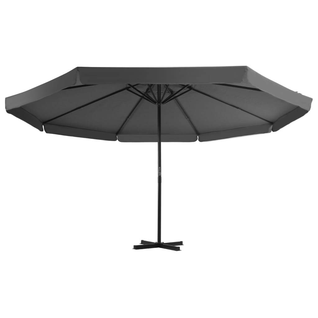 Helloshop26 - Parasol avec mât en aluminium 500 cm anthracite - Image 2