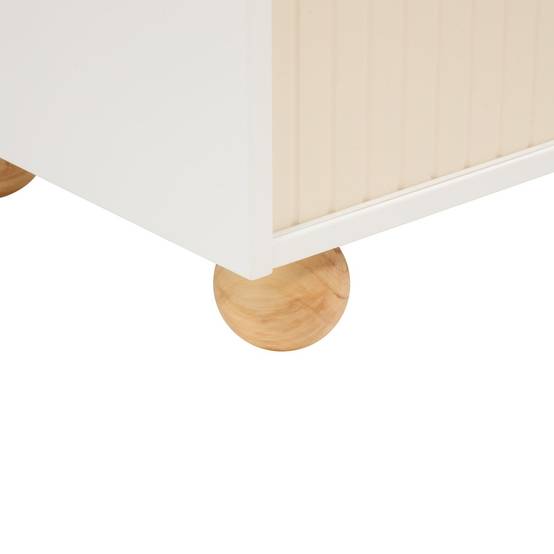 Meuble de rangement enfant 2 portes et 2 niches BOULI - Blanc et beige - Atmosphera - Image 6