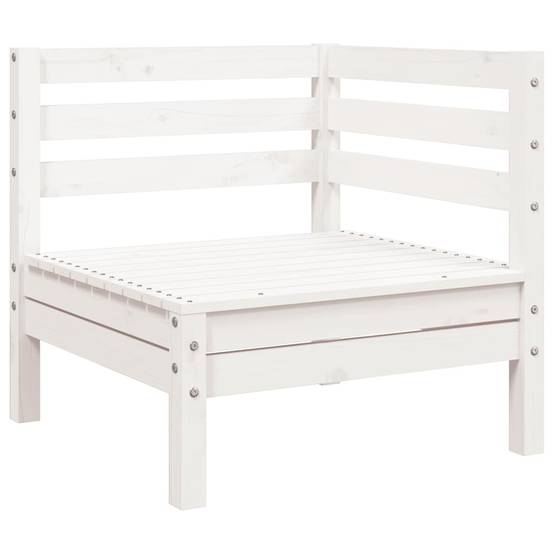 Canapé Extérieur 3 Places Bois Pin Massif Blanc avec Repose-Pieds Palette Design pour Terrasse Style Bord de Mer – ComfortXL Outdoor Living - Image 5
