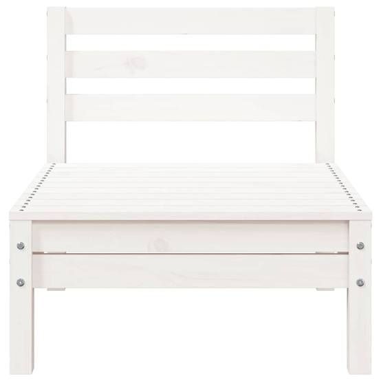Canapé Extérieur 3 Places Bois Pin Massif Blanc avec Repose-Pieds Palette Design pour Terrasse Style Bord de Mer – ComfortXL Outdoor Living - Image 8