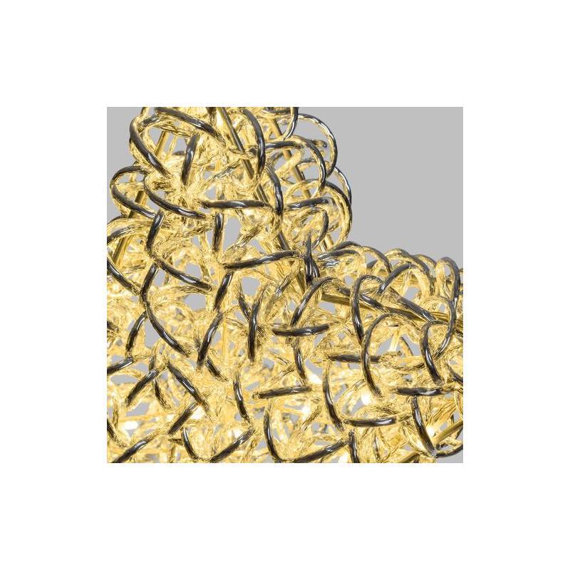 Lotti - étoile lumineuse à LED 3D Aluminium Argenté Gliter Ø40cm 60 leds blanc chaud Lotti - Imagen 2