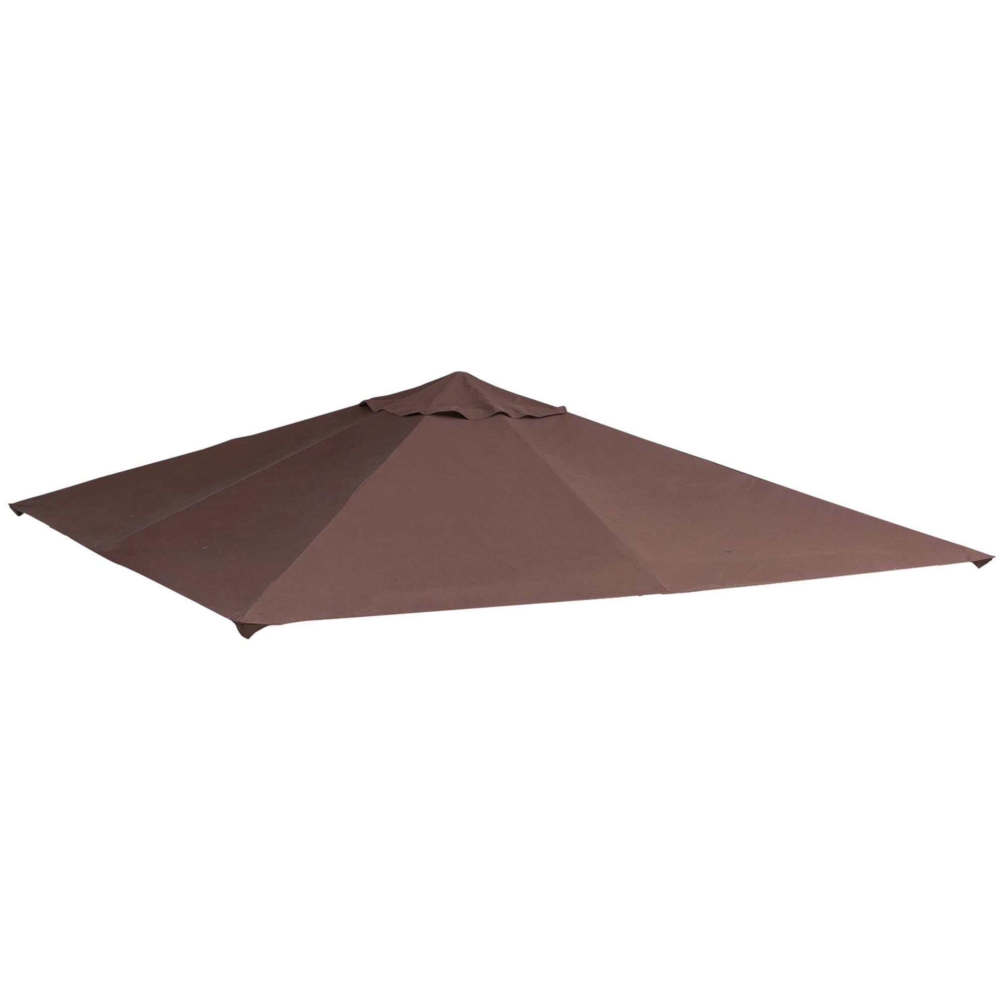 Outsunny - Toile de rechange pour pavillon tonnelle tente toit de remplacement 3x3m anti-UV haute densité 180g/m² tissu polyester café - Outsunny - Image 1