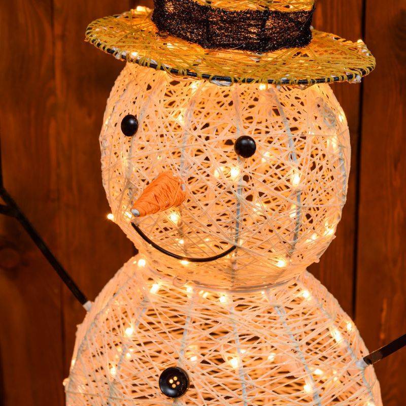 Lotti - Bonhomme de neige lumineux 3D H105cm 220 LED ambré fixe Timer extérieur Smart Connect 31V professionnel Lotti - Imagen 8