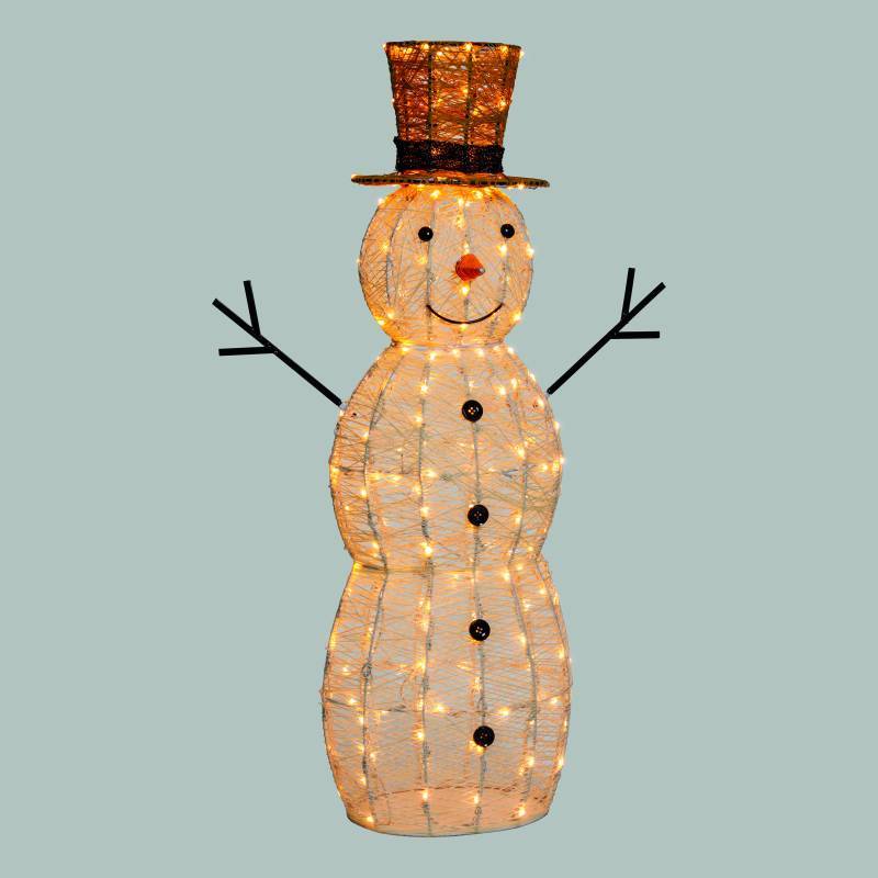Lotti - Bonhomme de neige lumineux 3D H105cm 220 LED ambré fixe Timer extérieur Smart Connect 31V professionnel Lotti - Imagen 4